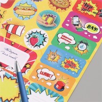 Наклейки на подарки "Поп-арт" 21х29,7 см