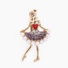 Брошь «Балеринка» мини, цвет МИКС (неделимая фасовка 12 шт., цена за шт.)