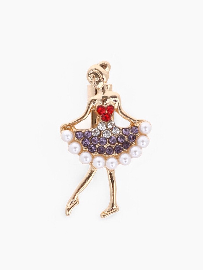 Брошь «Балеринка» мини, цвет МИКС (неделимая фасовка 12 шт., цена за шт.)