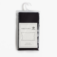 Наволочка Этель 70*70, цв.черный, 100% хлопок, поплин 125г/м2