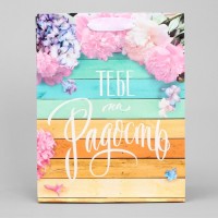 Пакет подарочный ламинированный, упаковка, «Тебе на радость», MS 18×23×8 см