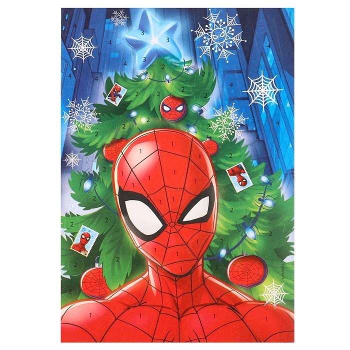 Аппликация фольгой на новый год «Человек-паук», набор для творчества