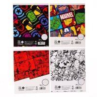 Тетрадь 24 листа, линейка,  4 вида МИКС, Мстители