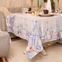 Скатерть новогодняя Доляна "Снежная королева" 145*180 +/- 3 см, 100% п/э