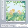 Бумага для скрапбукинга "Цыплята на траве" плотность 180 гр 30,5х32 см