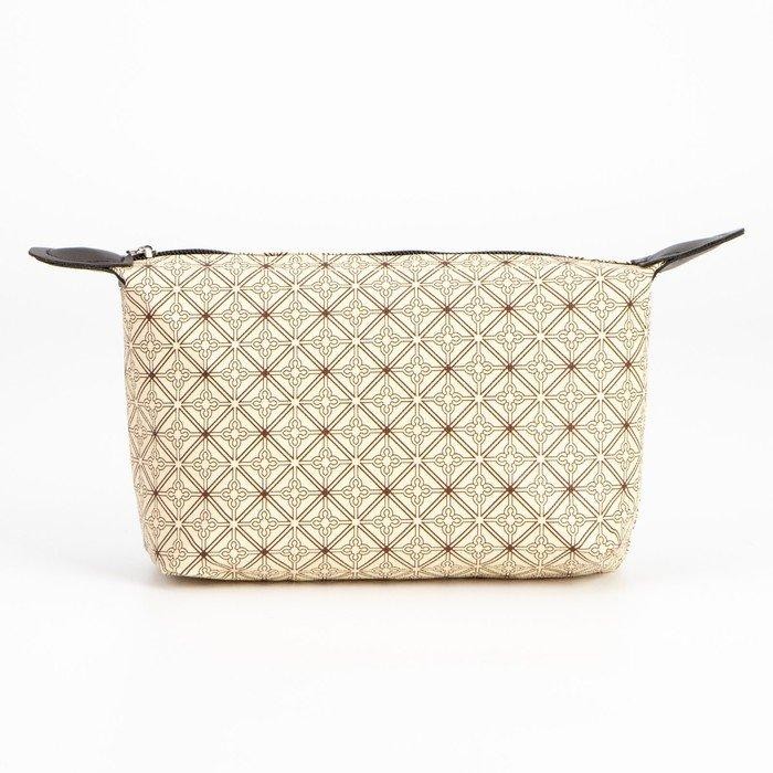 Косметичка на молнии, цвет чёрный/белый