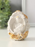 Фигурка гипс «Дева», 8×6 см, белый с позолотой