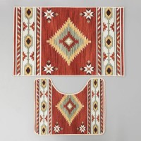 Набор ковриков для ванной и туалета Доляна «Мира», 2 шт., 50×80 см, 50×40 см