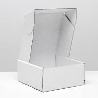 Коробка самосборная, без окна, белая, 19.5×19.5×9.5 см