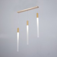 Светильник BayerLux Подвес "Джеда" 3хLED 9Вт 4000К золото 3х3х50-250см