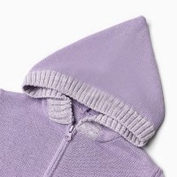 Джемпер вязаный Крошка Я на молнии рост 74-80 см, лаванда