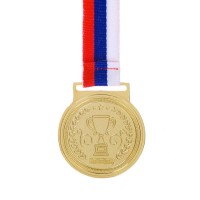 Медаль золотая тематическая 126 «Гимнастика», d=4.5 см, с лентой