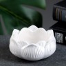 Подсвечник на 1 свечу «Цветок Лотос», гипс, перламутр, 8×8×4 см