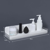 Органайзер-полка, настенный, с клеевой основой, 35×10×7.5 см, белый