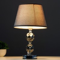 Лампа настольная 16715/1BR E27 40Вт хром/коричневый 22,5х22,5х36 см RISALUX