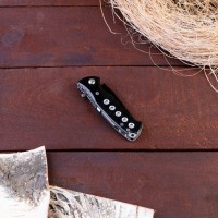 Нож складной полуавтоматический "Ёрш", клинок 7см, черный