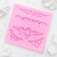 Молд «Вензеля, лепнина», 10,5×10,5×0,7 см, цвет МИКС