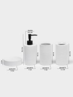 Набор для ванной SAVANNA «Полосы», 4 предмета, дозатор для мыла, 2 стакана, мыльница