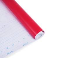 Плёнка самоклеящаяся, красная, 0.45×3 м, 80 мкм