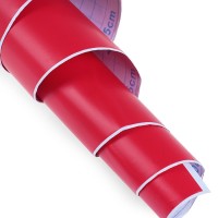 Плёнка самоклеящаяся, красная, 0.45×3 м, 80 мкм