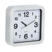 Часы - будильник настольные "Классика", с подвесом, дискретный ход, d-12.5 см, 15 х 15 см, АА