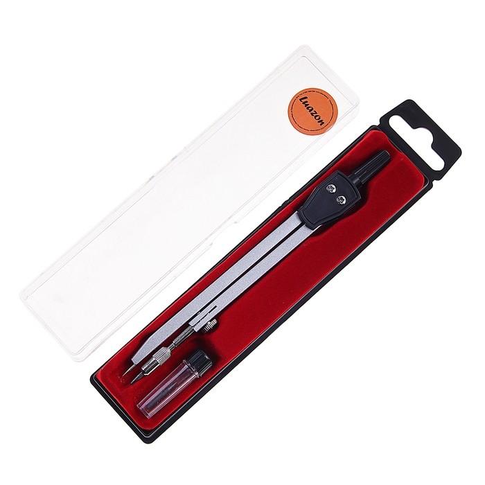 Циркуль металлический Calligrata, 135 мм, с грифелем, в пластиковом пенале