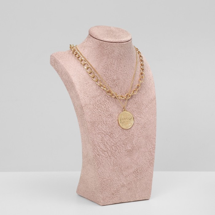 Бюст для украшений QF, 14.5×9×24.5, h=24.5 см, розовый