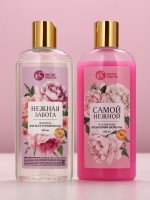 Подарочный набор «Расцветай», гель для душа и шампунь для волос, 2×250 мл, Чистое счастье