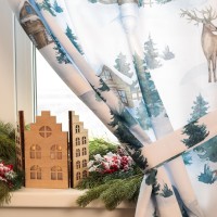 Комплект штор для кухни с подхватами Forest animals 145х180см-2 шт., габардин