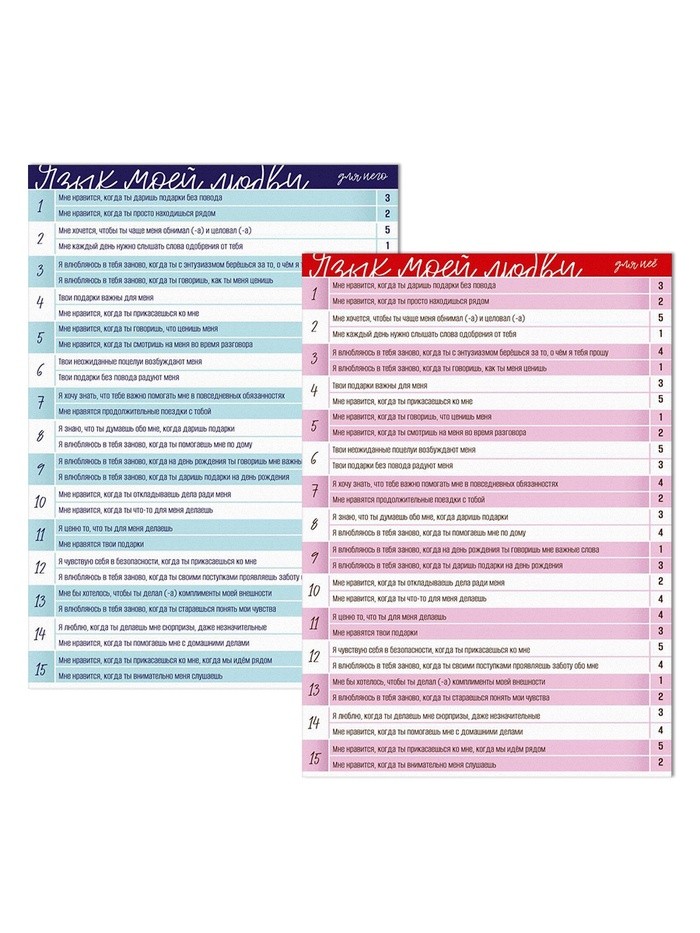 Настольная игра для пар «Всё о любви», 50 карт, тест, 18+