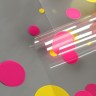 Пленка для цветов «Конфетти» яр.розовый+жёлтый 0.7×8.2 м, 40 мкм