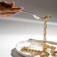 Колье "Цепь" стандарт, цвет серебро , длина 45см