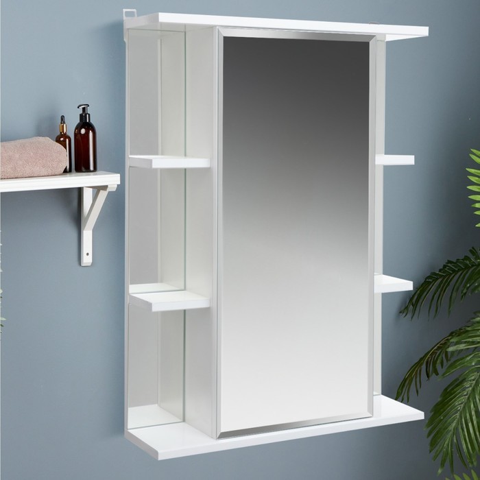 Зеркало – шкаф для ванной комнаты «Герда 50», правый, 500×732×175 мм, цвет белый