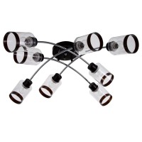 Люстра "Ванесса" 8x40Вт E27 шоколадный-хром 88x88x28 см BayerLux