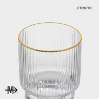 Стакан Magistro «Орион», 320 мл, с золотой отводкой, стекло, прозрачный