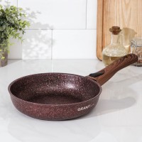 Сковорода Granit ultra, d=28 cм, съёмная ручка, антипригарное покрытие, цвет коричневый