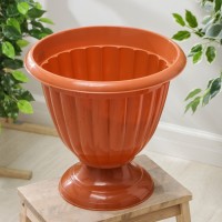 Вазон на ножке «Жасмин», 18 л, цвет коричневый