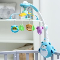 Мобиль музыкальный «Мишка. Зоопарк», проектор, пульт, цвет МИКС