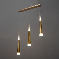 Светильник BayerLux подвесной "Амадеус" 3хLED 18Вт 4000К золото 50х4х30-180см