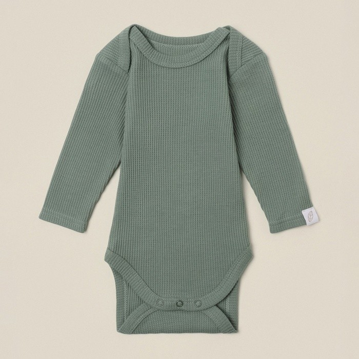 Набор боди 2 шт. SL HOME, рост 62-68 см, цвет бежевый/оливковый