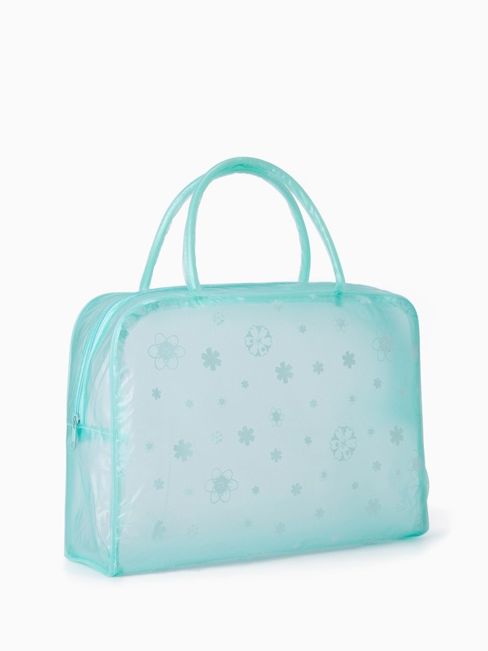 Косметичка-сумка на молнии для бассейна, с ручками, с принтом «ы», зелёная