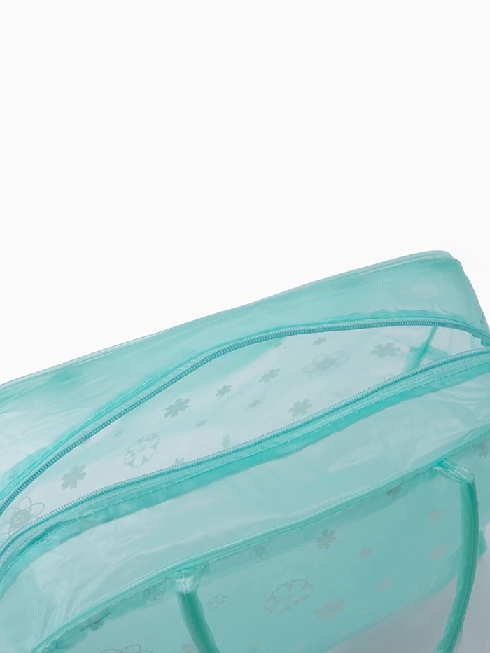 Косметичка-сумка на молнии для бассейна, с ручками, с принтом «ы», зелёная