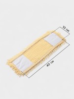 Насадка для плоской швабры «Доляна. Пастель», 40×10 см, микрофибра букли, 80 г, жёлтая