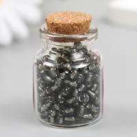 Бисер круглый 6/0 в бутылочке "Золотистая корица" прозрачно-цветной 20 гр