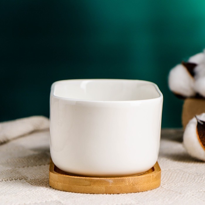 Горшок "Эко Бонсай" для кактусов и суккулентов, овал, 17х9х6см, белый