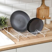 Сушилка для посуды Доляна, 47,5×32×9 см, цвет чёрный