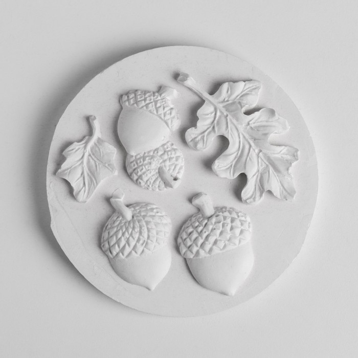 Молд "Желуди" от 3х2 см до 5,5х3,5 см МИКС