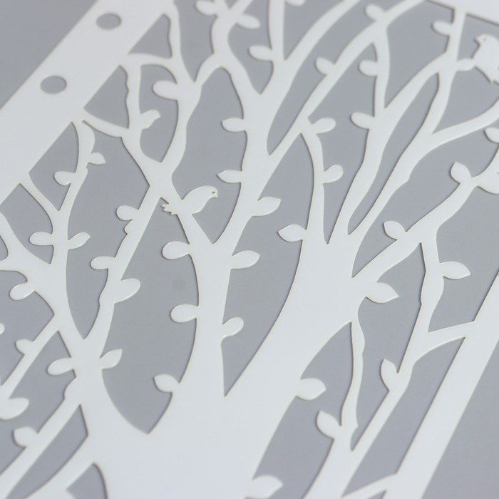 Трафарет пластик "Дерево с птичками" 17х9,8 см