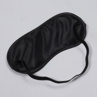 Маска для сна, сатиновая, резинка одинарная, 19×8.5 см, чёрная
