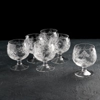 Набор бокалов для коньяка «Мельница», 200 мл, хрусталь, 6 шт